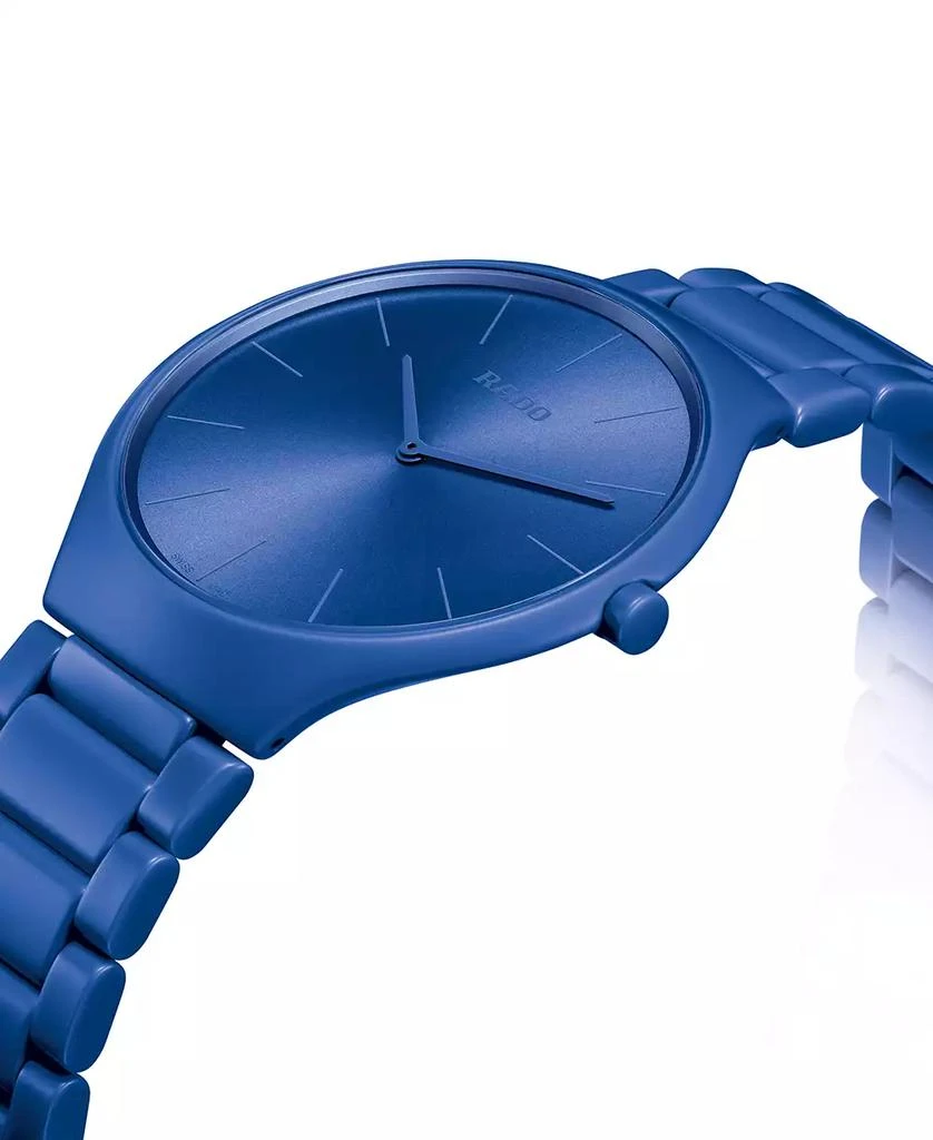 商品Rado|Unisex Swiss True Thinline Les Couleurs Le Corbusier Blue High-Tech Ceramic Bracelet Watch 39mm,价格¥12573,第2张图片详细描述