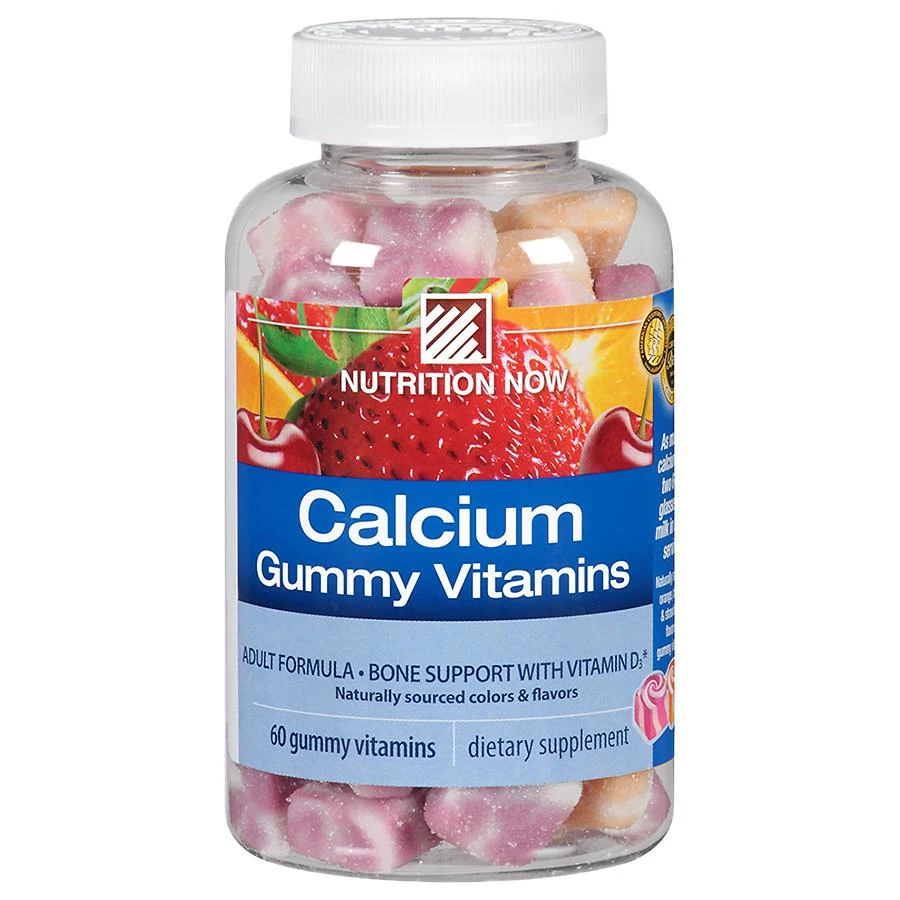 商品Nutrition Now|Nutrition Now Calcium, Adult Gummy Vitamins Orange,Cherry & Strawberry,价格¥54,第1张图片
