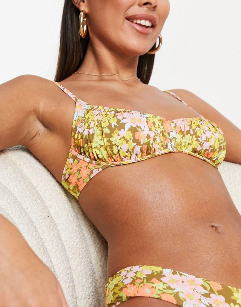 商品Billabong|Billabong Bring On The Bliss underwire bikini top in retro floral print,价格¥250,第2张图片详细描述