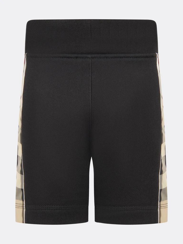 商品Burberry|Burberry Black Baby Boys Cotton Check Trim Shorts,价格¥1327,第4张图片详细描述