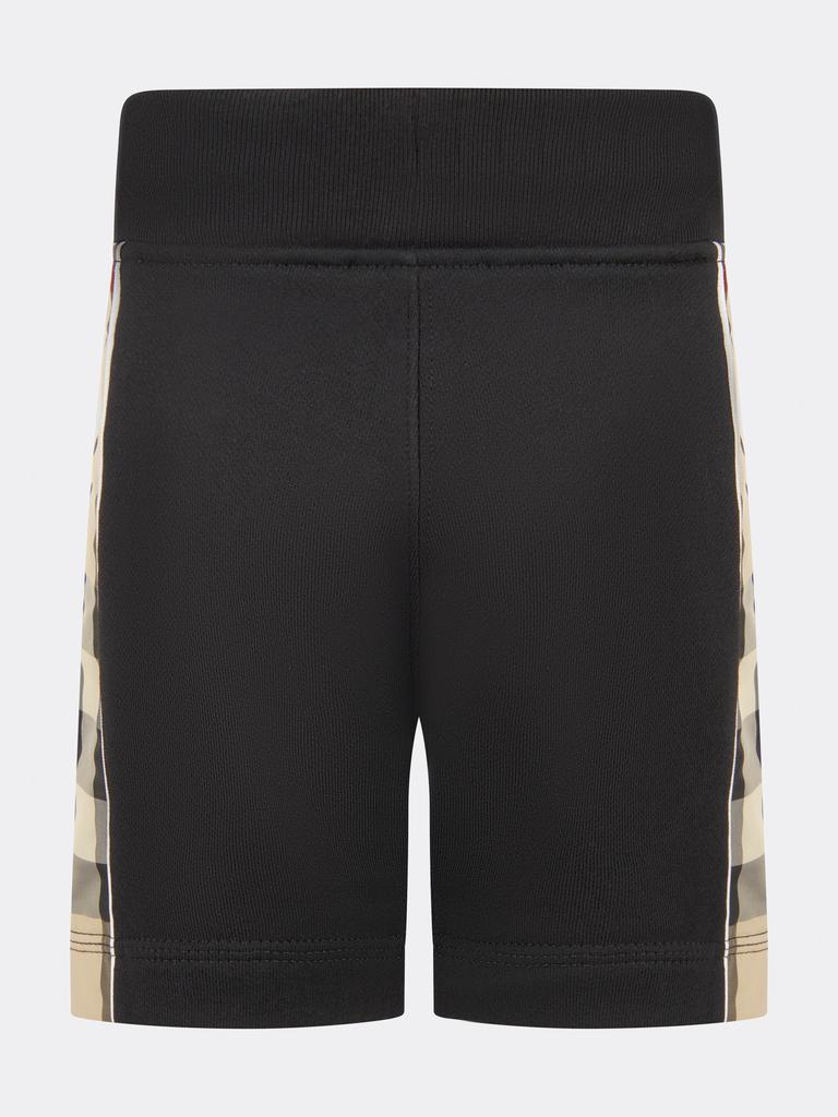 商品Burberry|Burberry Black Baby Boys Cotton Check Trim Shorts,价格¥1169,第6张图片详细描述