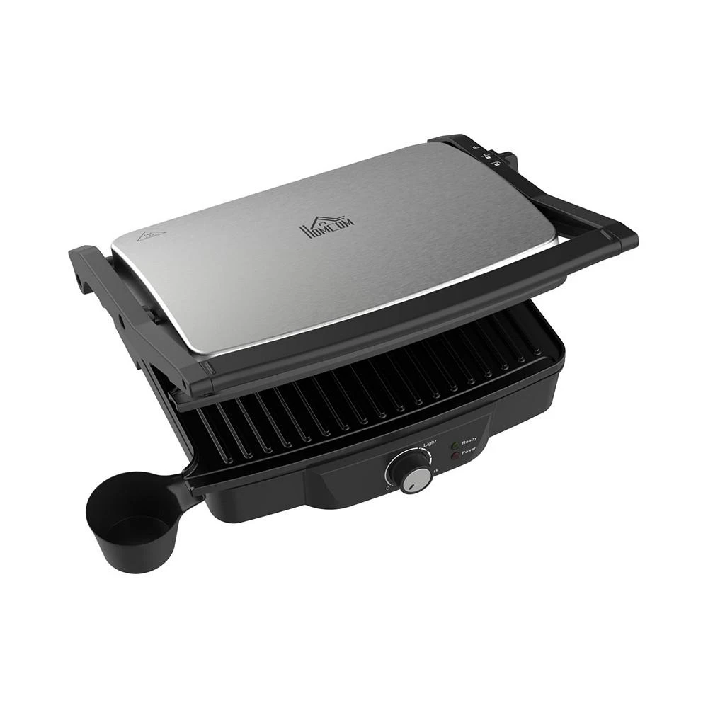 商品HOMCOM|4 Slice Stainless Steel Non-Stick Panini Grill Press Sandwich Maker,价格¥402,第2张图片详细描述