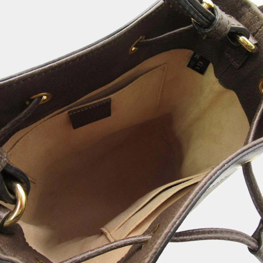 商品[二手商品] Gucci|Gucci Brown Canvas GG Supreme Small Ophidia Bucket Bag,价格¥11065,第5张图片详细描述