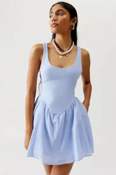 商品Urban Outfitters|UO Daphne Drop-Waist Mini Dress,价格¥371,第1张图片