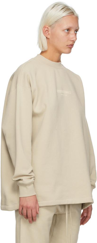 商品Essentials|Beige Relaxed Crewneck Sweatshirt,价格¥589,第4张图片详细描述