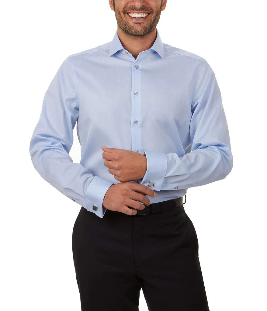 商品Calvin Klein|Men's Dress Shirt Slim Fit Non Iron Herringbone Spread Collar,价格¥300,第1张图片