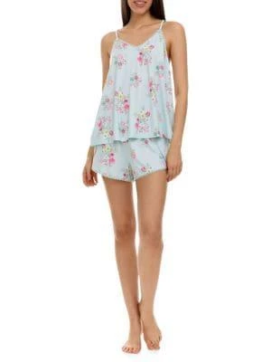 商品Flora Nikrooz|Petunia 2-Piece Floral Pajama Short Set,价格¥136,第1张图片