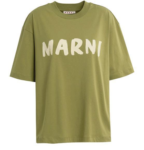 商品Marni|有机棉平纹带标识印花T恤,价格¥1818-¥2505,第5张图片详细描述