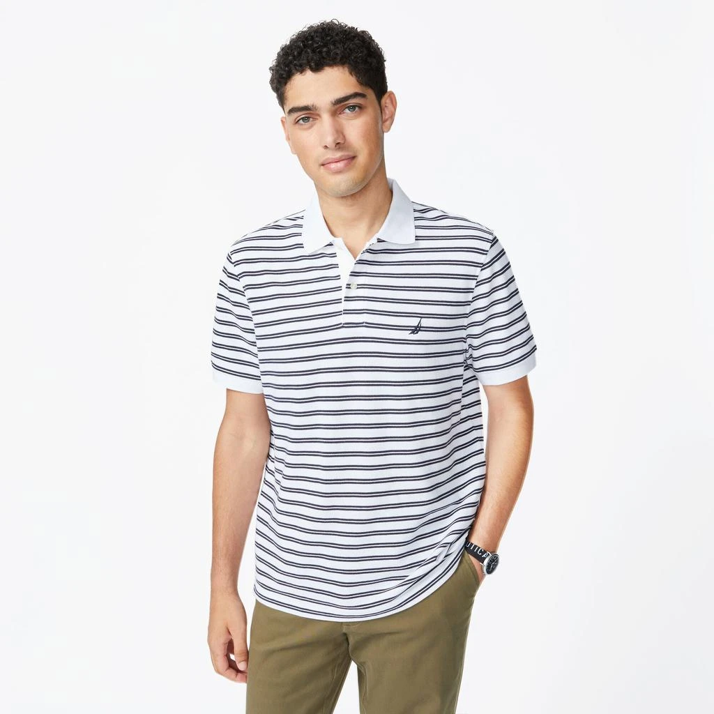 Mens Classic Fit Striped Premium Cotton Polo 商品