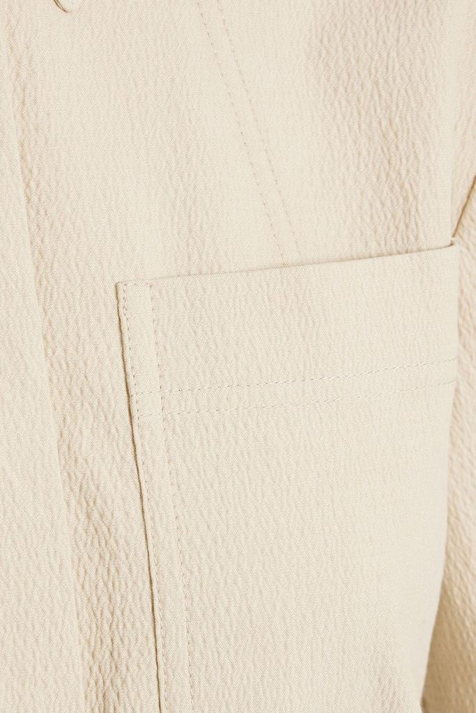 Clara textured organic cotton-blend shirt dress商品第4张图片规格展示