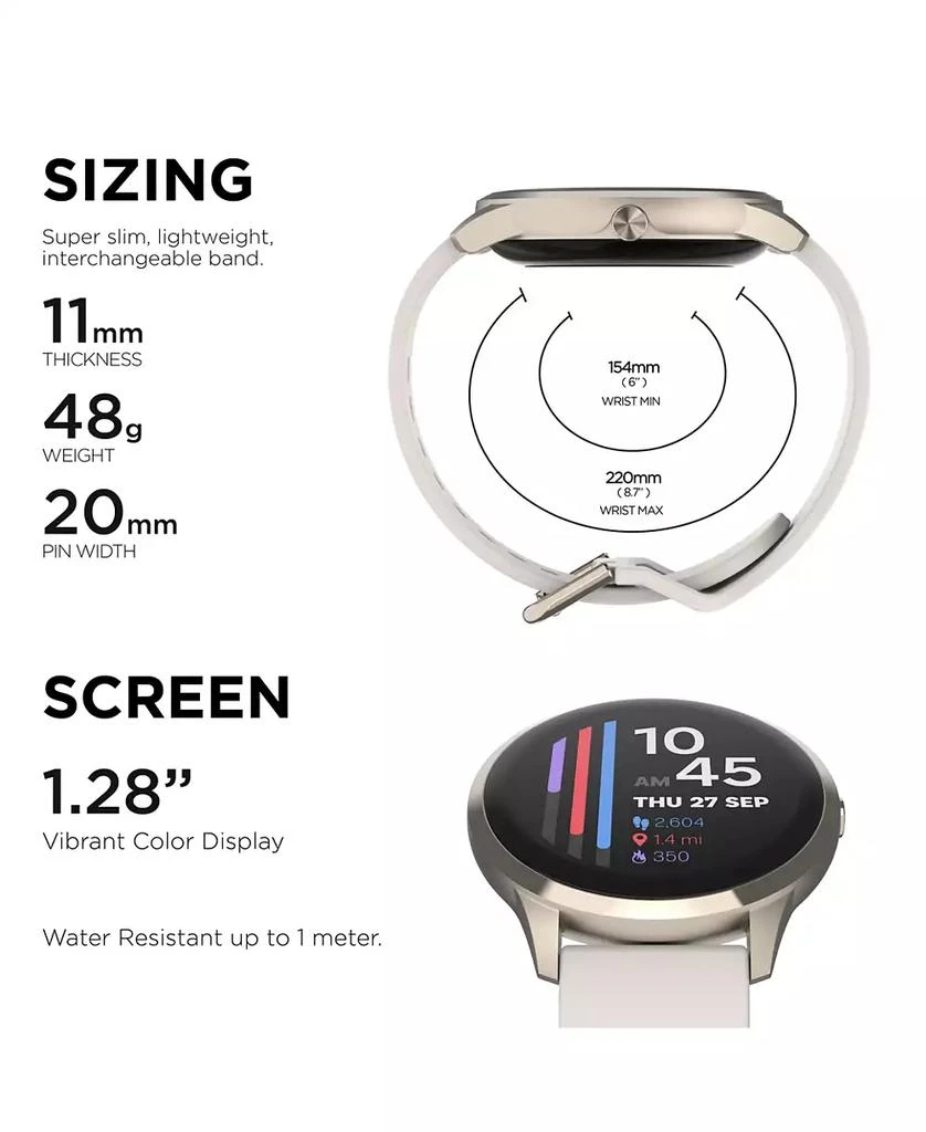 商品iTouch|Sport 4 Unisex Silicone Strap Smartwatch 43.2mm,价格¥304,第2张图片详细描述