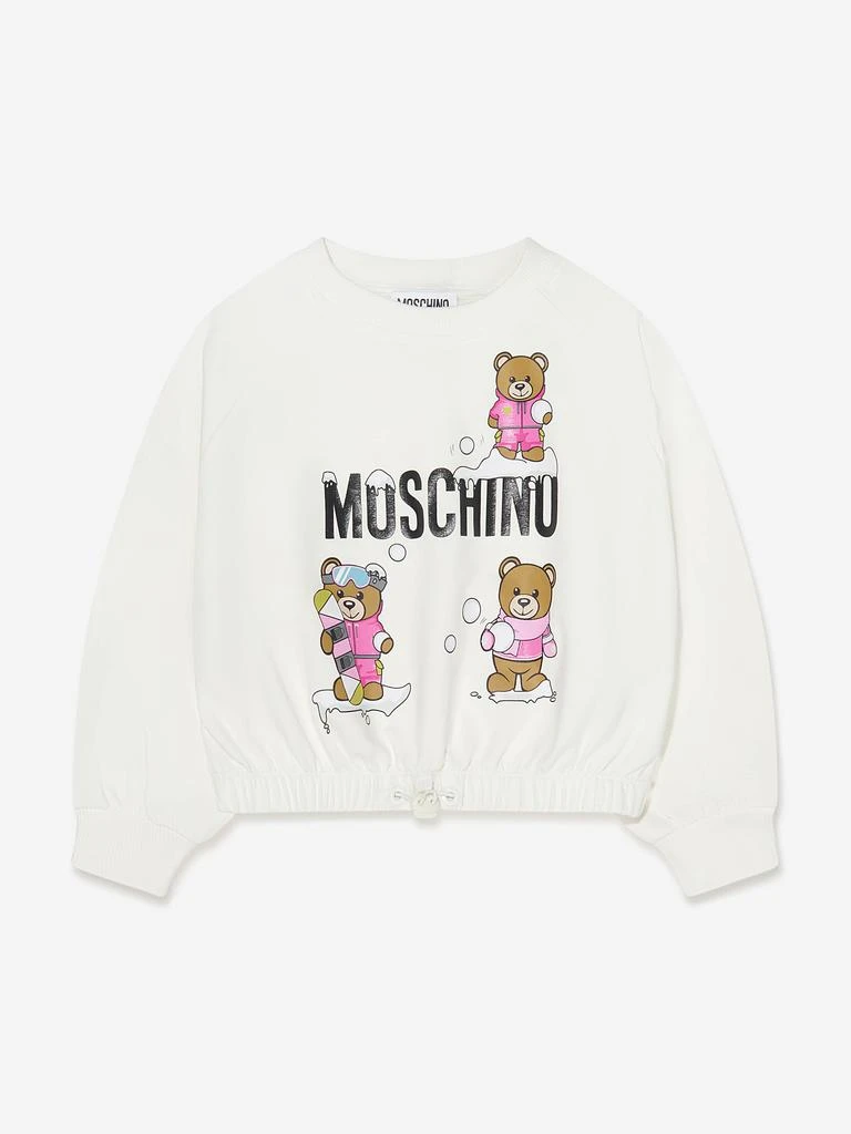 商品Moschino|Moschino White Girls Snow Bear Logo Tracksuit,价格¥2289,第3张图片详细描述