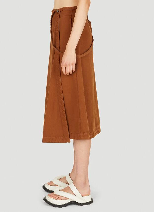 商品Lemaire|Apron Denim Skirt in Brown,价格¥2652,第3张图片详细描述