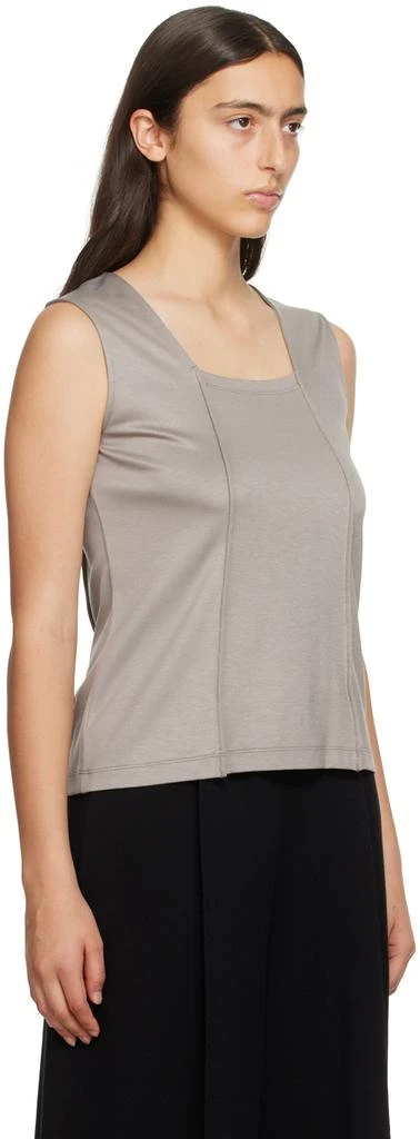 商品Issey Miyake|Gray Tucked Square Tank Top,价格¥792,第2张图片详细描述