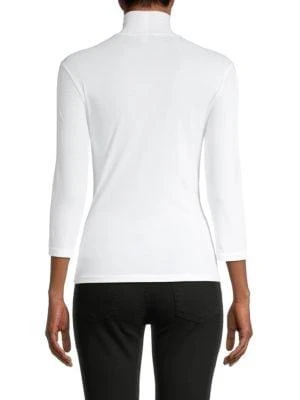 商品James Perse|Cotton-Blend Turtleneck Top,价格¥237,第2张图片详细描述