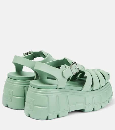 商品Miu Miu|Fisherman EVA厚底凉鞋,价格¥8644,第3张图片详细描述