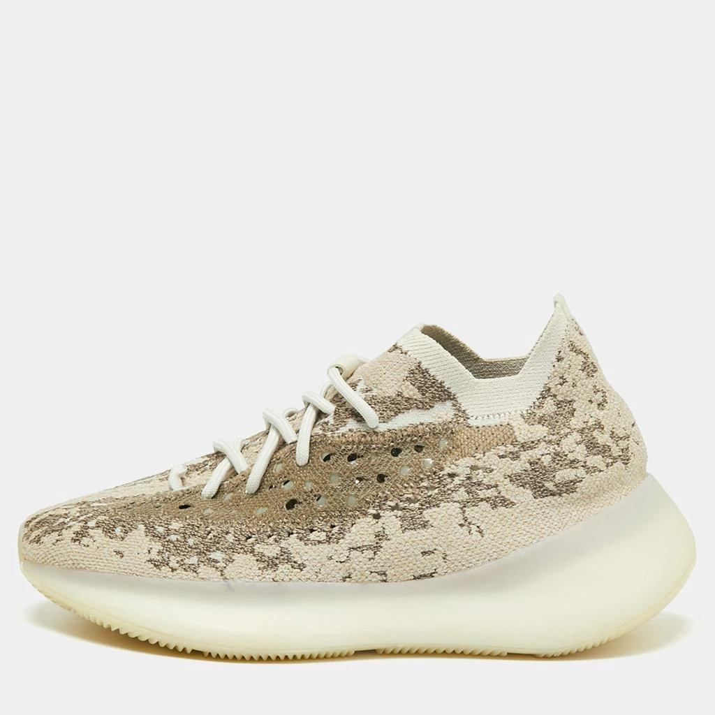 商品YEEZY|Yeezy x Adidas Beige/Brown Knit Fabric Yeezy Boost 380 Pyrite Sneakers Size 41 1/3,价格¥2993,第1张图片