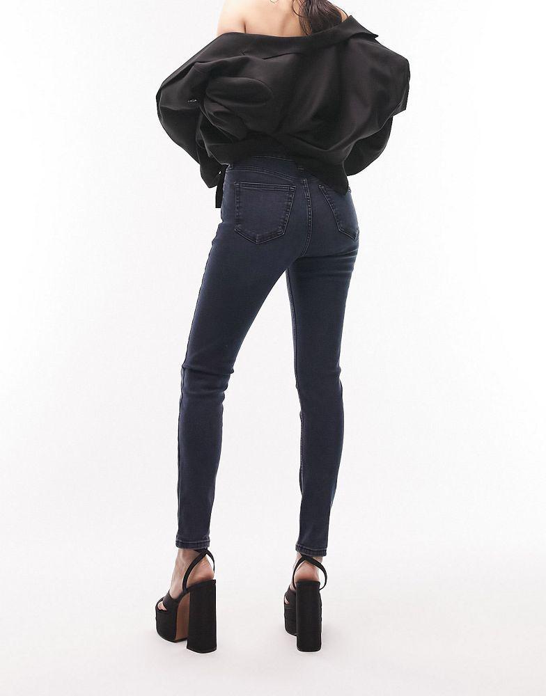 商品Topshop|Topshop Jamie jeans in blue black,价格¥318,第4张图片详细描述