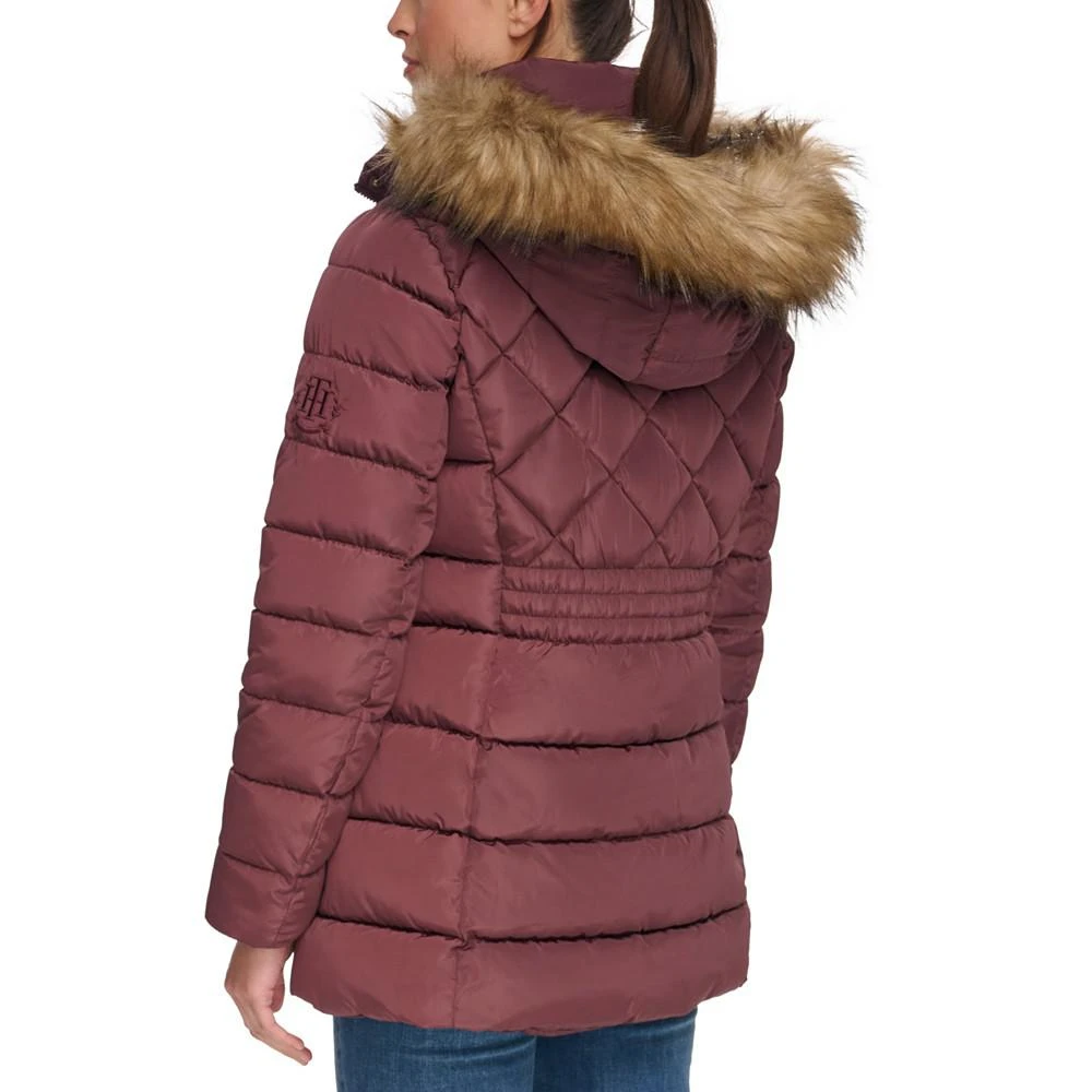 商品Tommy Hilfiger|Women's Bibbed Faux-Fur-Trim Hooded Puffer Coat, Created for Macy's,价格¥967,第2张图片详细描述