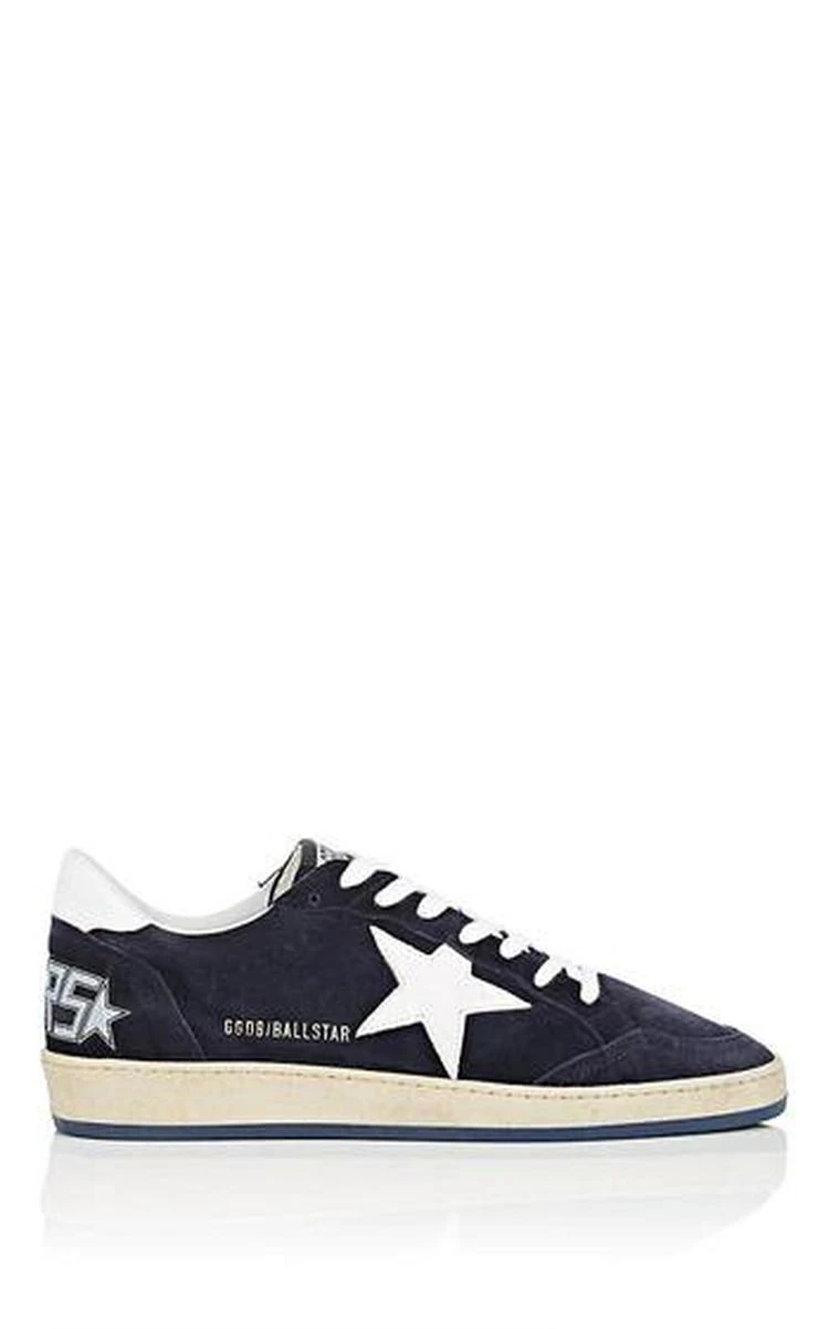 商品Golden Goose|Men's Ball Star Suede & Leather Sneakers,价格¥3310,第1张图片