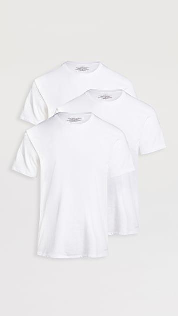 棉经典圆领 T 恤 3 件装商品第1张图片规格展示