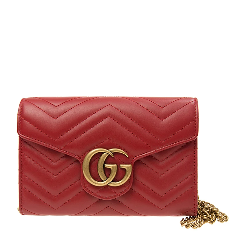 GUCCI 古驰 女士红色皮革链条包 474575-DRW1T-6433 商品