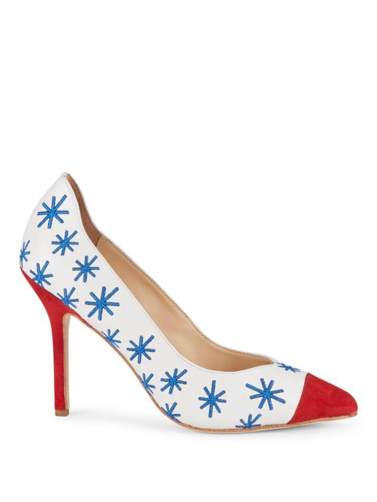 商品Isa Tapia|Estrella Embroidered Leather Pumps,价格¥1143,第5张图片详细描述