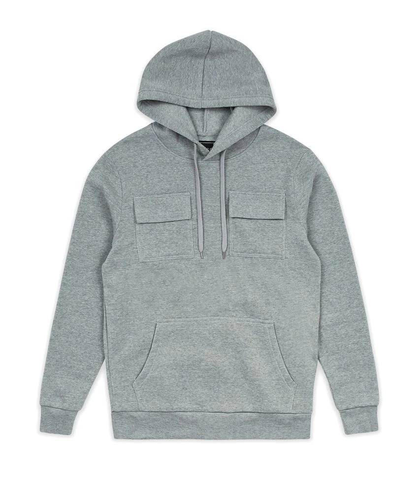 商品Reason Clothing|Baxter Multi Pocket Hoodie - Grey,价格¥75,第3张图片详细描述