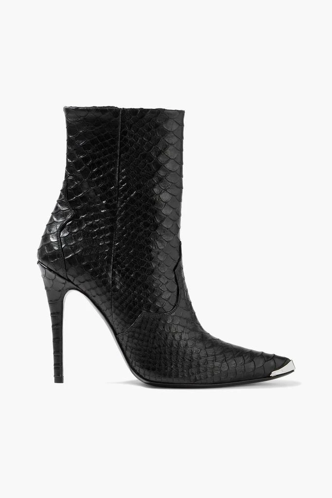 商品AMIRI|Snake-effect leather ankle boots,价格¥1283,第1张图片