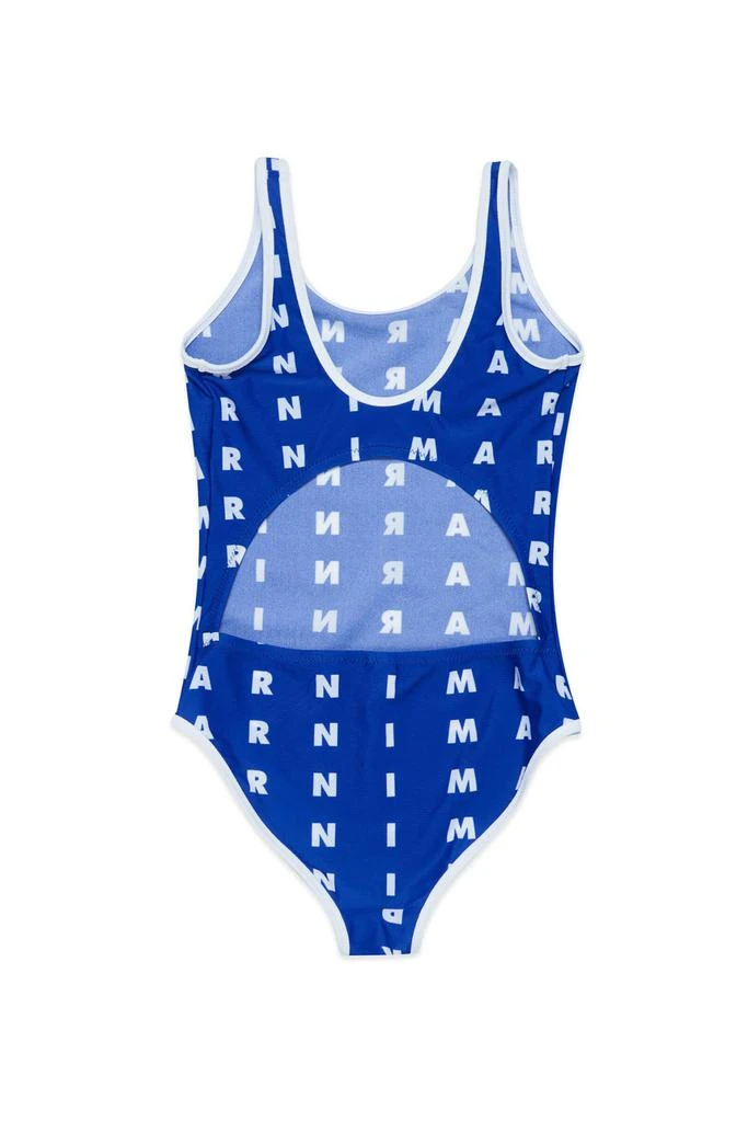 商品Marni|Mm10f Swimsuit Marni Blue One-piece Swimming Costume In Lycra With Allover Logo,价格¥682,第2张图片详细描述