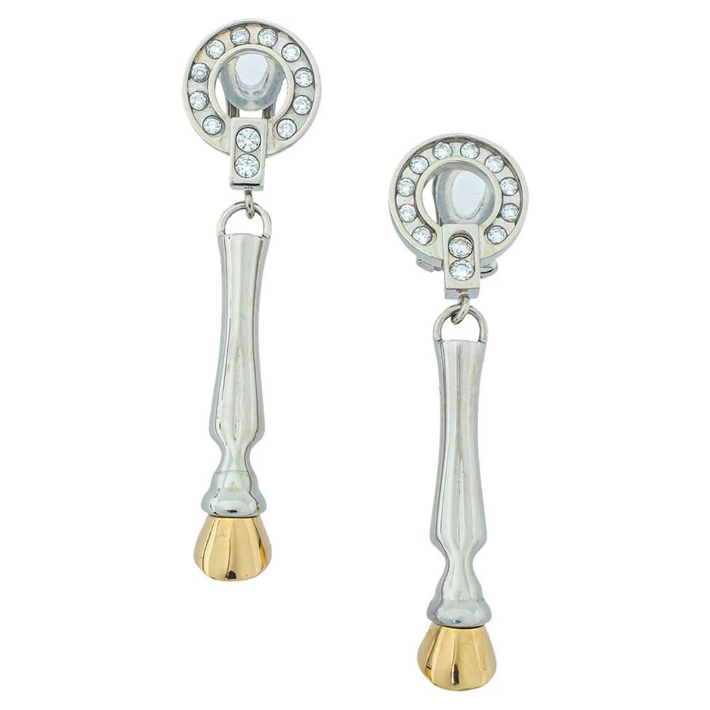 商品[二手商品] Burberry|Burberry Two Tone Plated Hoof Drop Clip On Earrings,价格¥1652,第3张图片详细描述