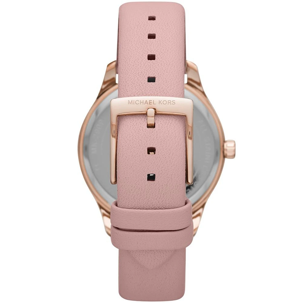 商品Michael Kors|Layton Three-Hand Powder Blush Leather Watch,价格¥1123,第2张图片详细描述