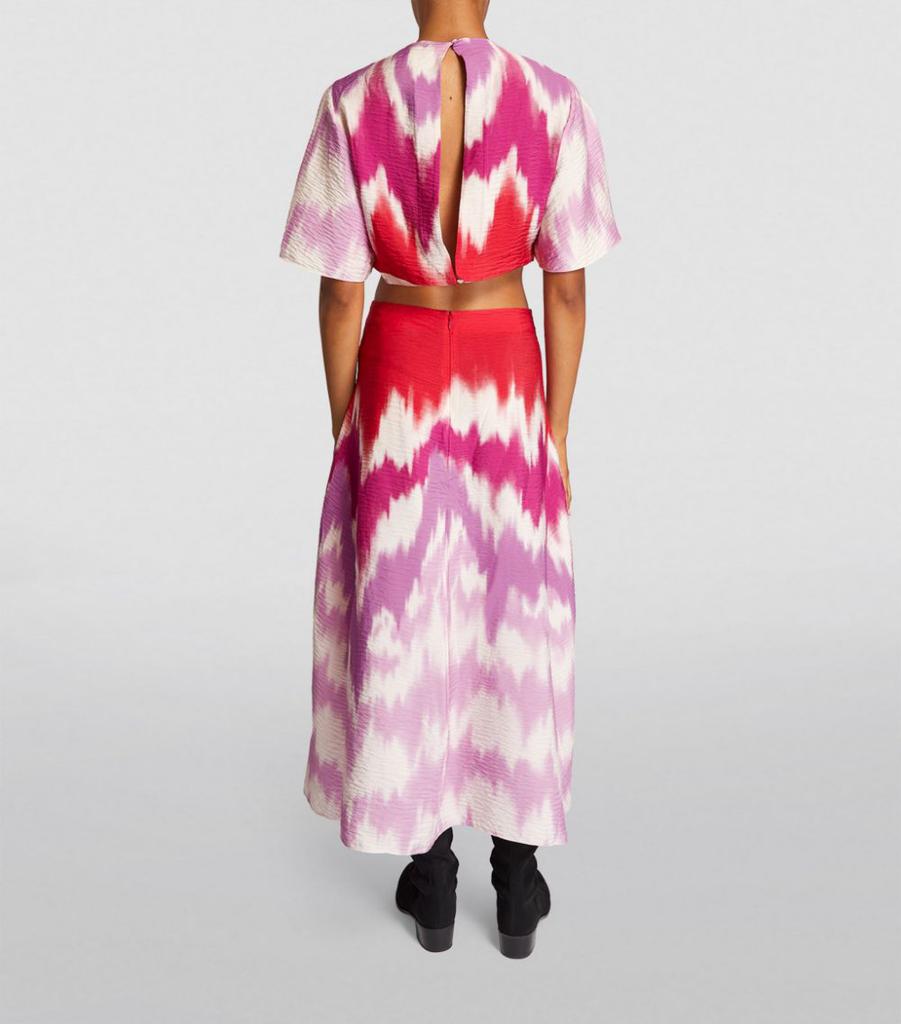 Tie-Dye Print Midi Dress商品第3张图片规格展示