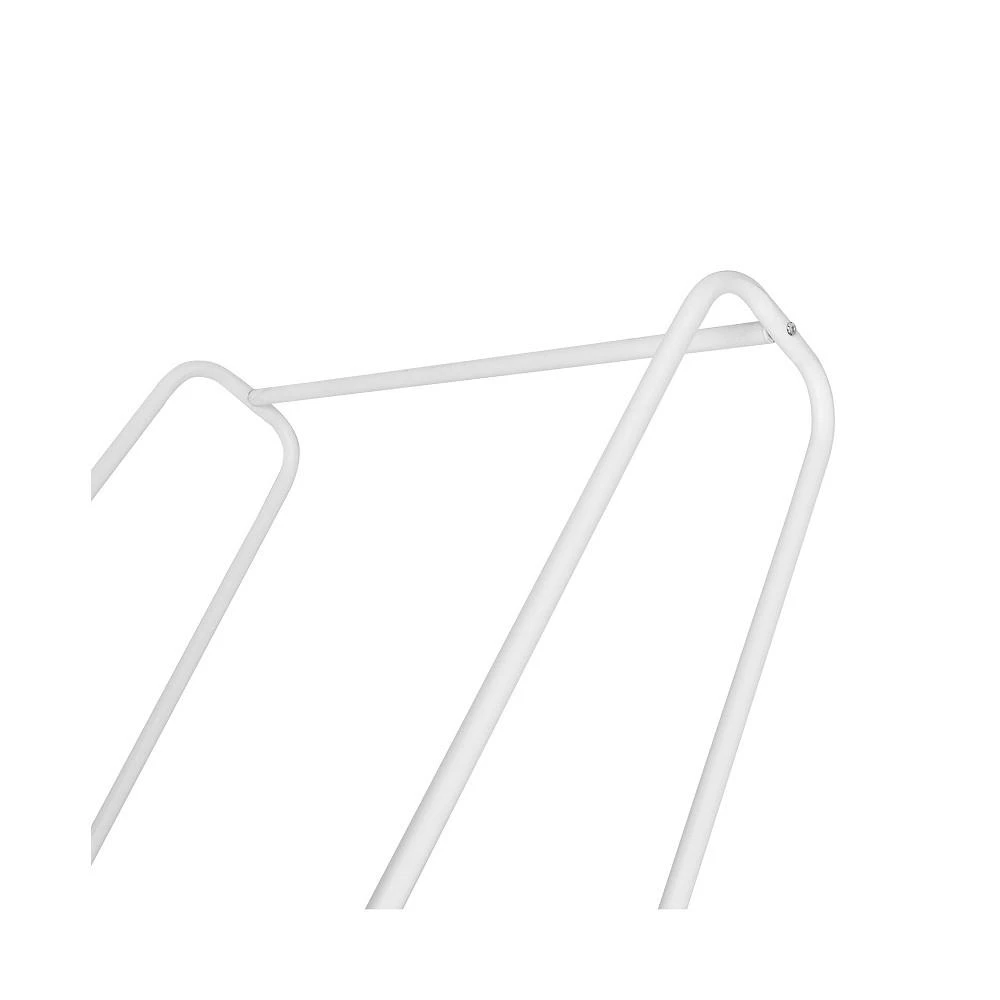 商品Honey Can Do|Matte White Metal Rolling Clothes Rack with Shelf,价格¥815,第3张图片详细描述