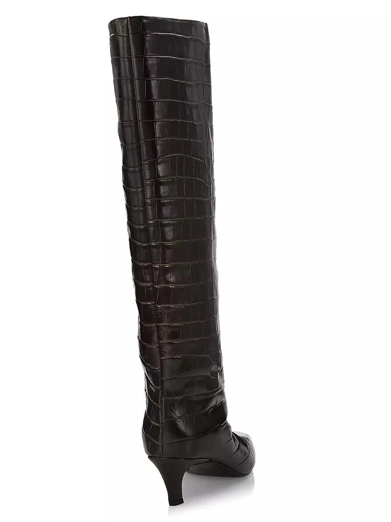 商品Totême|The Wide Shaft Croc-Embossed Leather Boots,价格¥8339,第3张图片详细描述