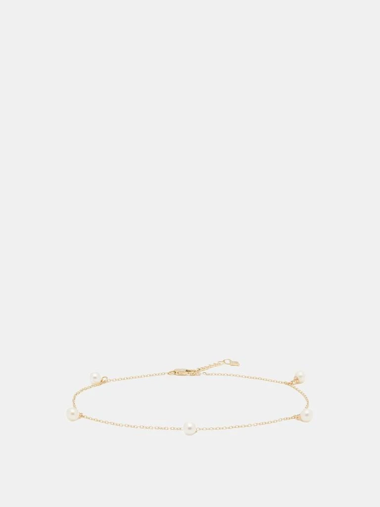 商品MATEO|5 Point pearl & 14kt gold anklet,价格¥2661,第1张图片