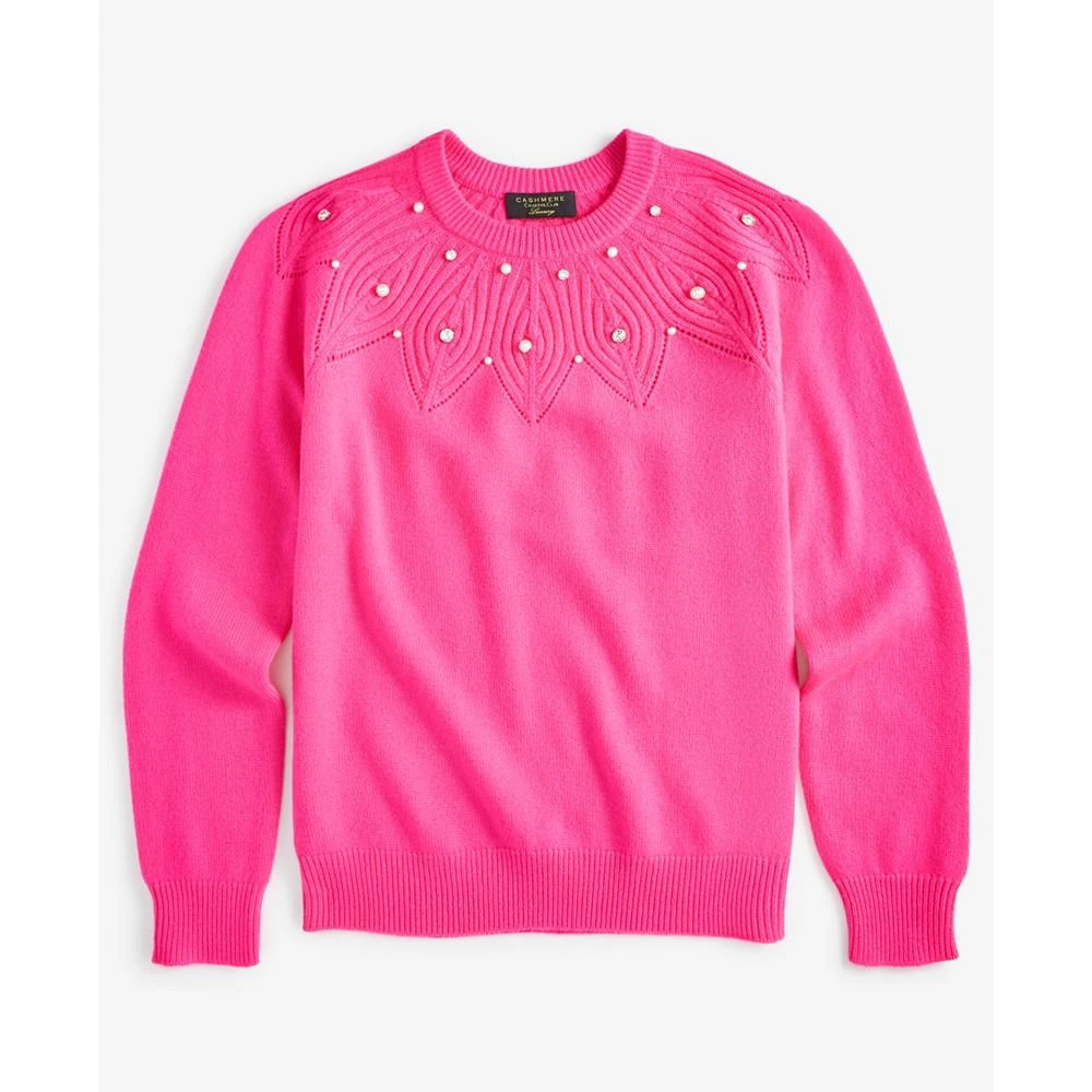Women's 100% Cashmere Embellished Crewneck Sweater, Created for Macy's 商品