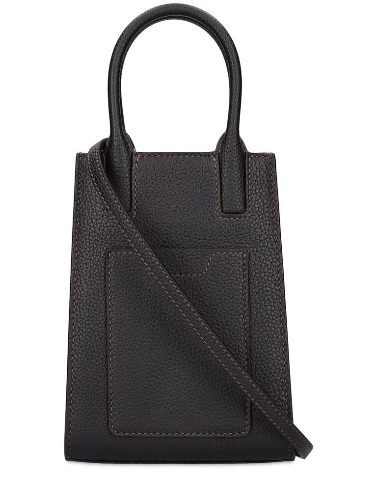 商品Burberry|Tb Logo Grain Leather Phone Tote,价格¥9862,第4张图片详细描述