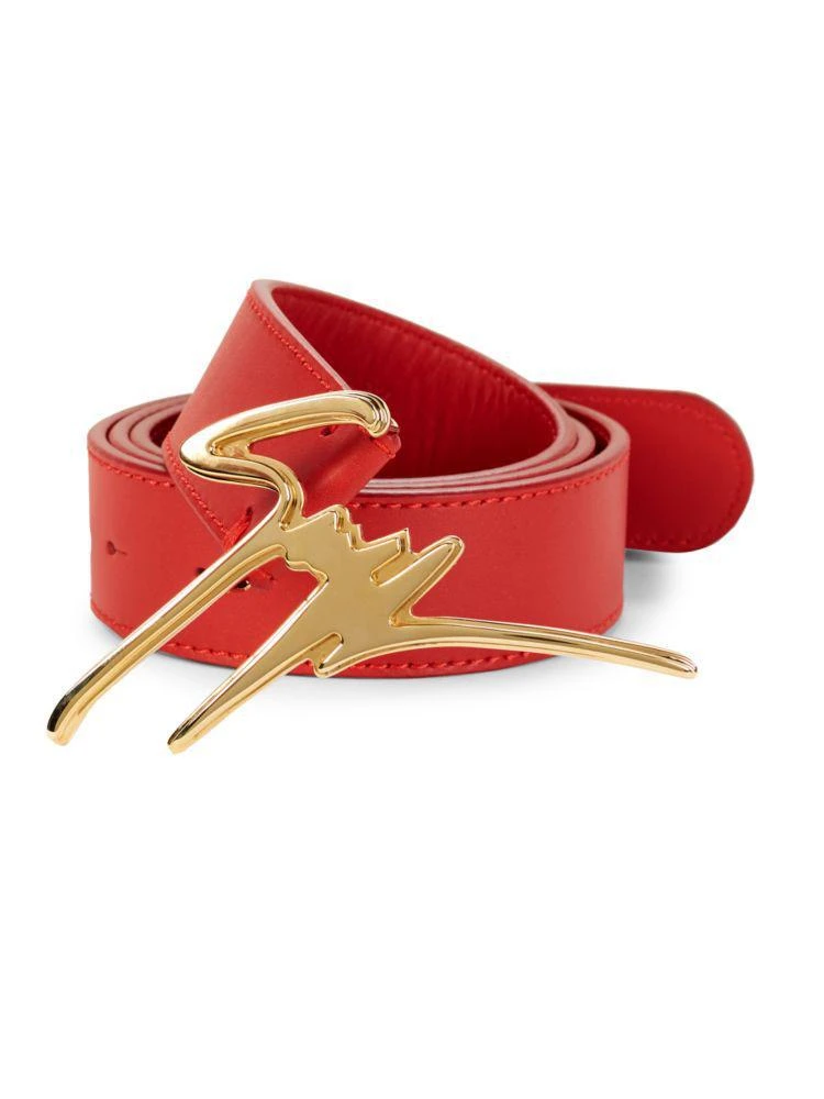 Logo-Buckle Leather Belt 商品