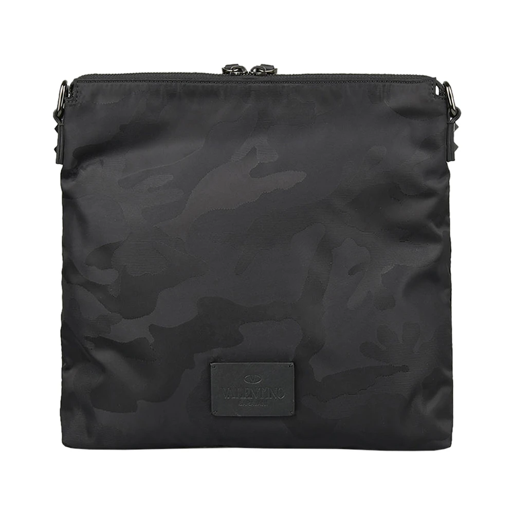 商品Valentino|VALENTINO 黑色男士斜挎包 PY2B0579-NAI-0NO,价格¥3907,第1张图片