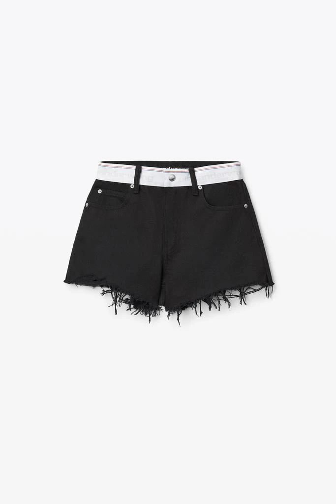 商品Alexander Wang|LOGO BITE SHORT IN BLACK DENIM,价格¥2004,第3张图片详细描述