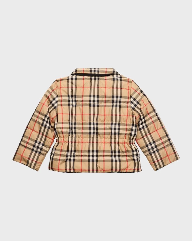 商品Burberry|Girl's Check-Print Puffer Jacket, Size 12M-2,价格¥5404,第2张图片详细描述