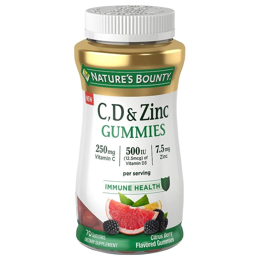 商品Nature's Bounty|C, D & Zinc Gummies,价格¥168,第1张图片