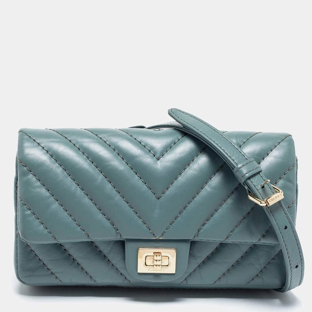 商品[二手商品] Chanel|Chanel Blue Leather  Reissue 2.55 Belt Bag,价格¥17368,第1张图片