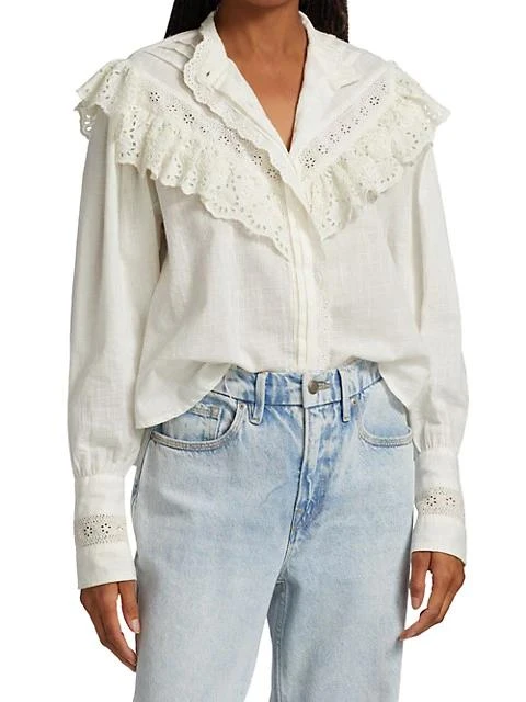 商品Free People|Hit The Road Button-Front Blouse,价格¥481,第3张图片详细描述