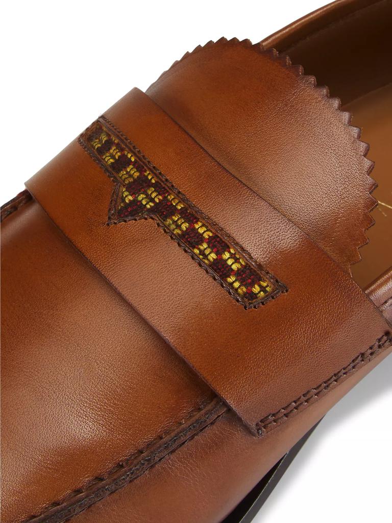 Shop Bolama Pano Di Pinti Leather Loafers on Sale at  display picture 2