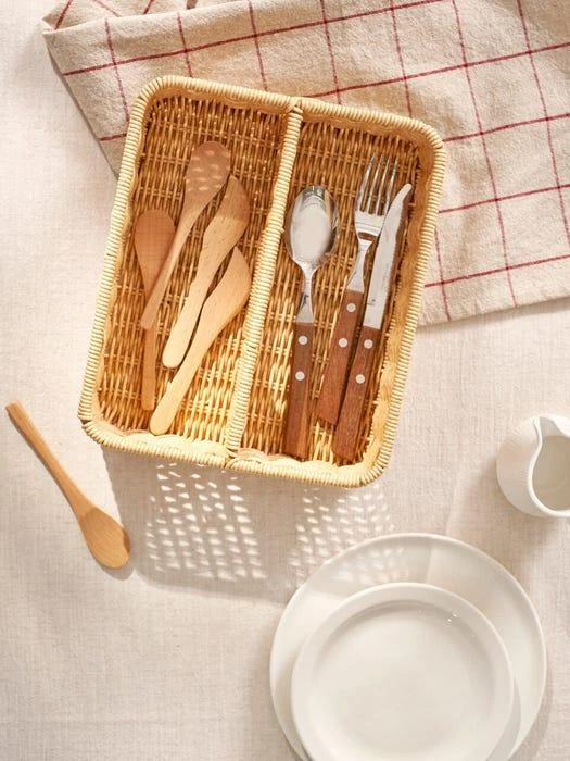 商品HouseRecipe|PP Rattan Handle Divider_Brown / Beige,价格¥341,第3张图片详细描述