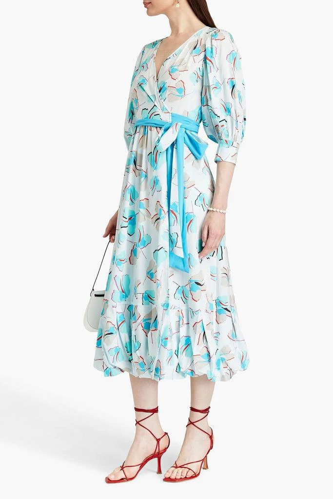 商品Diane von Furstenberg|Roxanna printed cotton-blend poplin midi wrap dress,价格¥1321,第2张图片详细描述