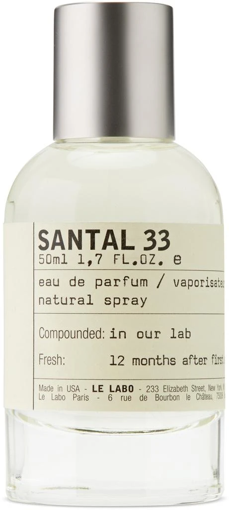 商品Le Labo|Santal 33 Eau de Parfum, 50 mL,价格¥1841,第1张图片