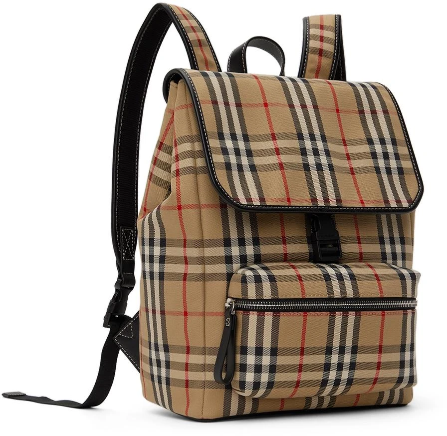 商品Burberry|Kids Beige Vintage Check Backpack,价格¥4886,第2张图片详细描述